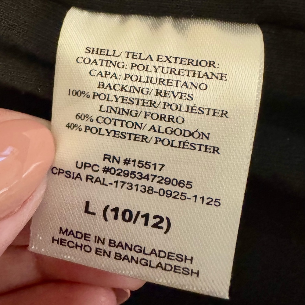 NWT Hunter Light Blue Kids Hooded Fleece Lined Raincoat Unisex Size 10/12 - Picture 6 of 9